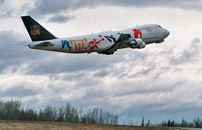 May 1999: Lift-off in a UPS B747-200 for my very last flight ... Anchorage to Louisville. Photo: Mary Hayes